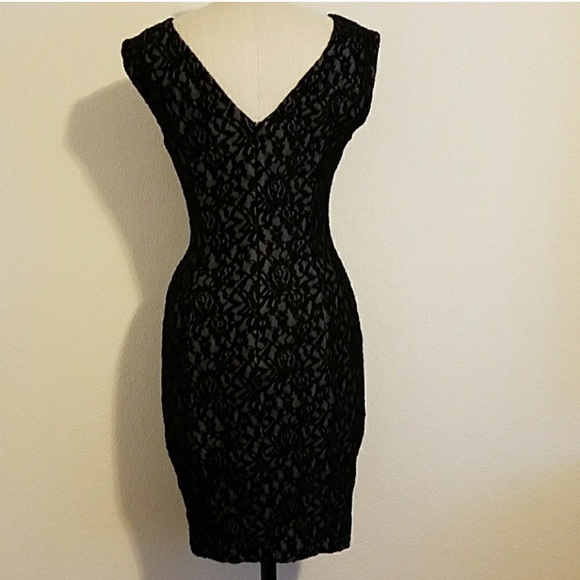 French Connection Black Lace Bardot Dress - Picture 3 of 8